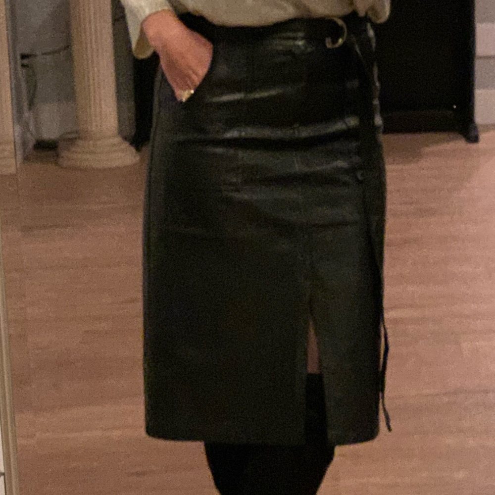 Eco leather skirt, Black, Great quality - Picture 2 of 2